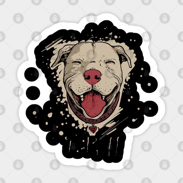 Happy Pitbull Gift Pit Bull Terrier Product Sticker by Linco